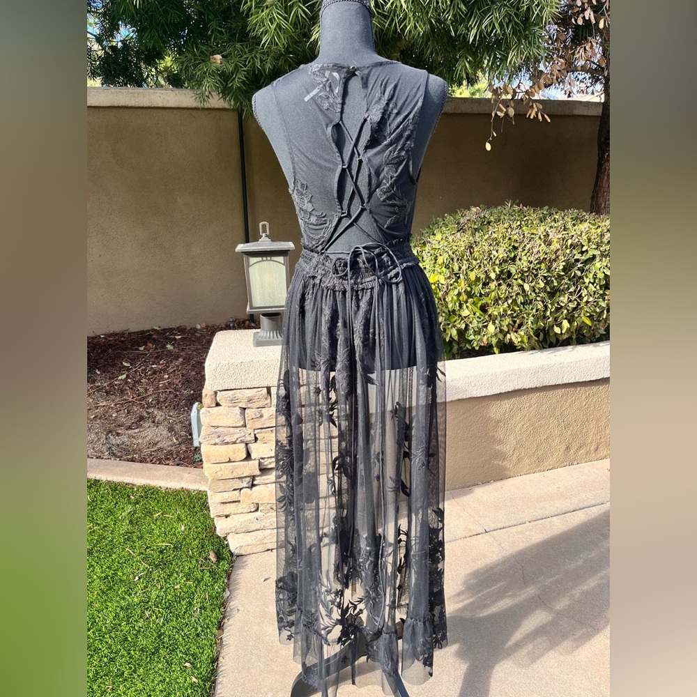 Anthropologie sheet dress small lace coquette - Picture 3 of 5